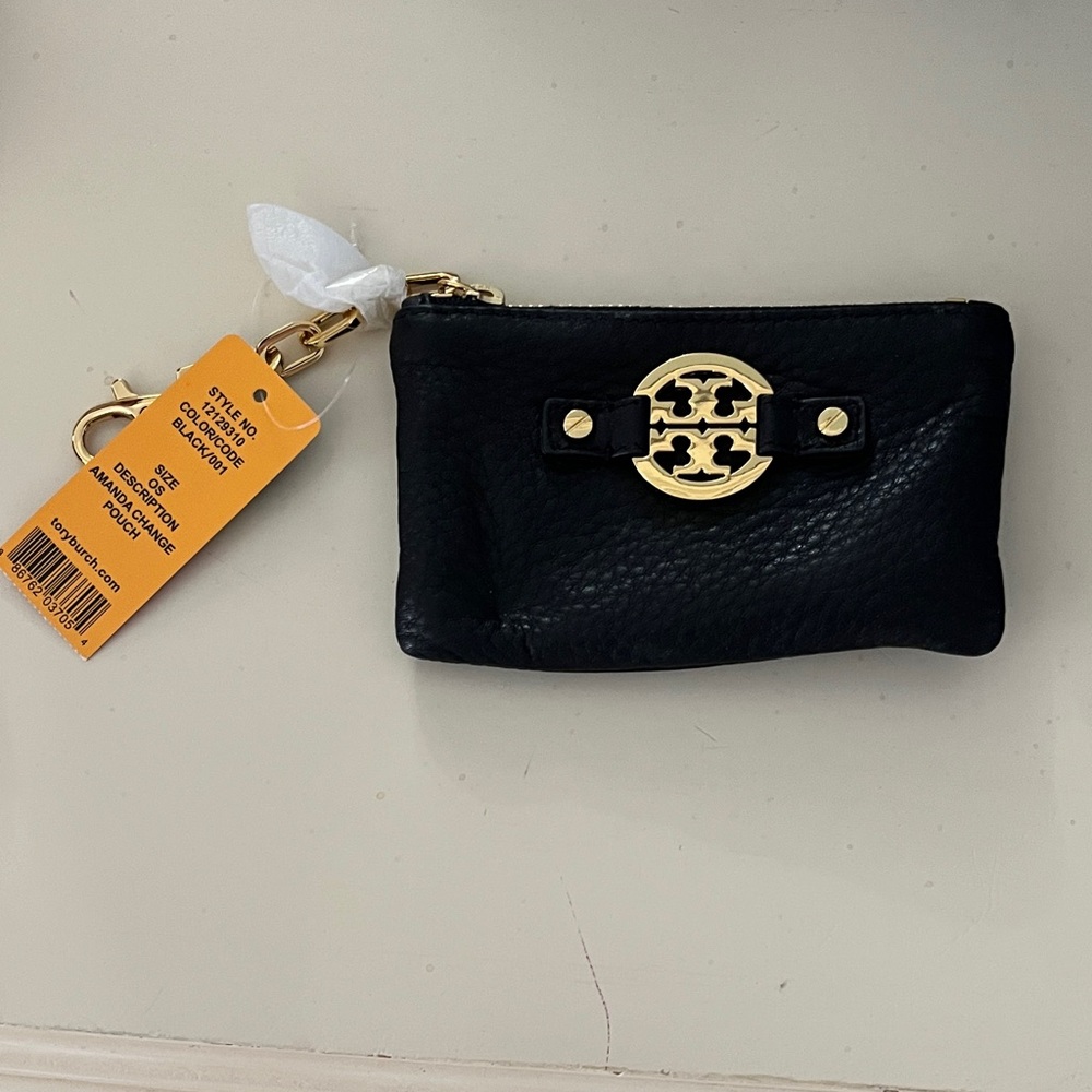 Tory Burch Black Amanda Change Pouch